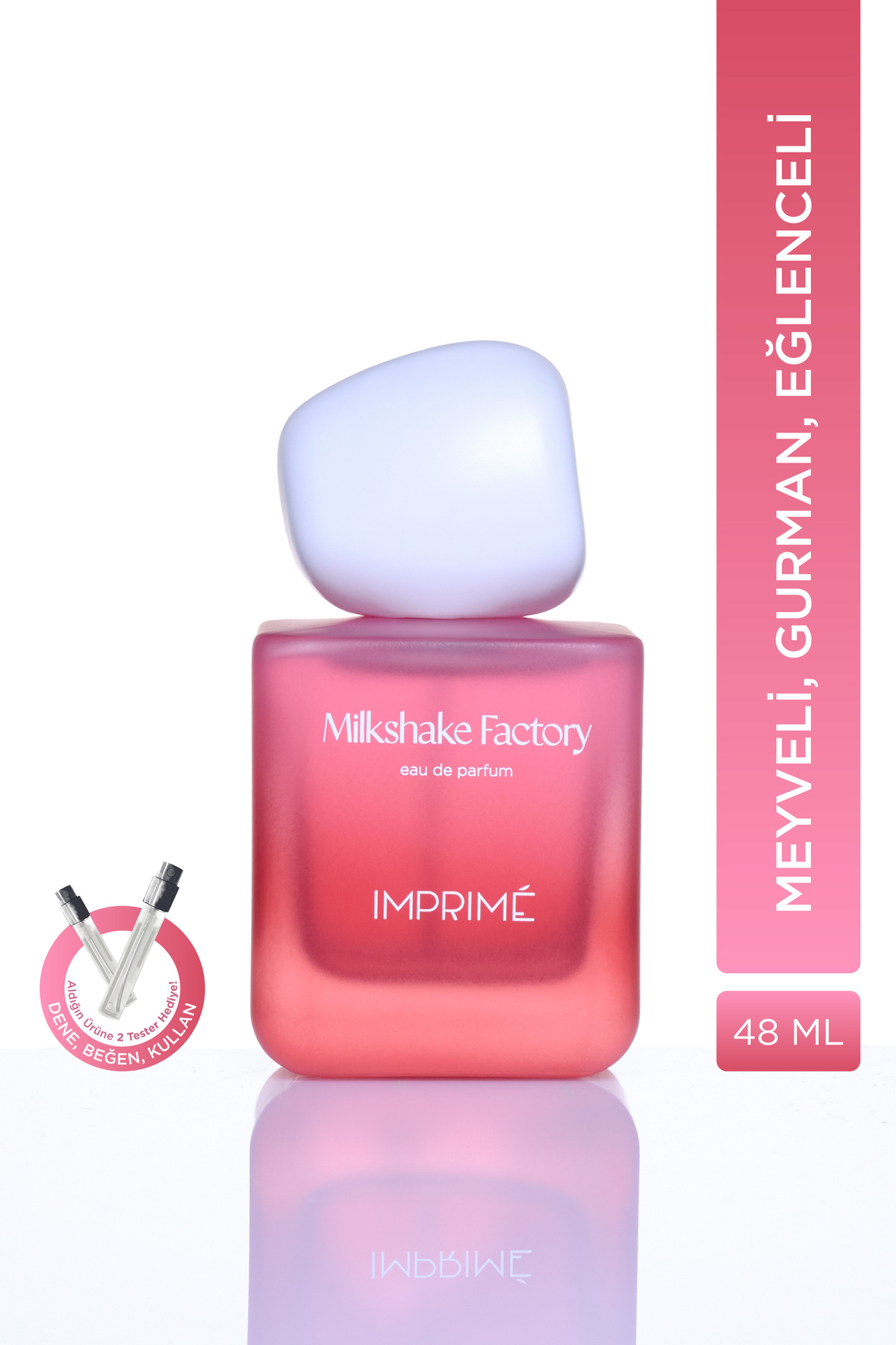 Imprime Milkshake Factory EDP Kadın Parfüm 48 ML | Meyveli & Gurman | Çilek, Hindistan Cevizi, Müge, Vanilya