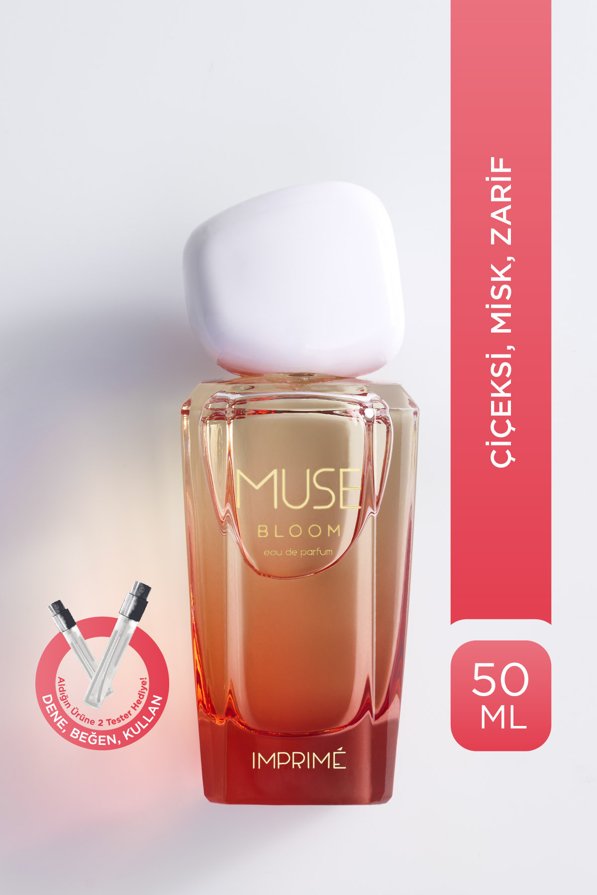 Imprime Muse Bloom EDP Kadın Parfüm 50 ml | Çiçeksi & Misk | Bergamot, Müge, Menekşe, Vanilya, Misk