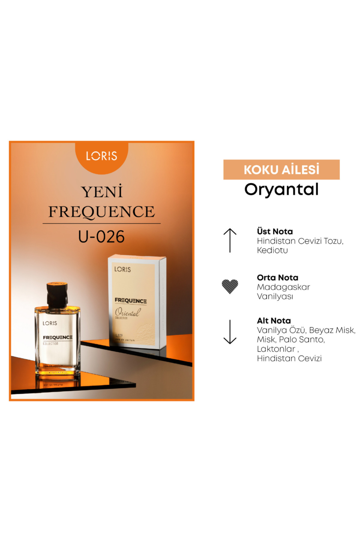 Loris U-26 Frequence Unisex Parfüm EDP 50 ML - Görsel 2