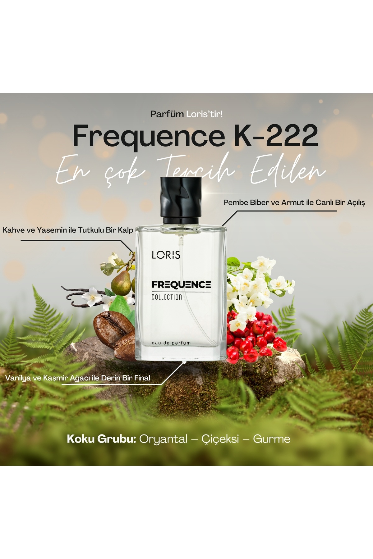 Loris 2 Adet K-222 Frequence Parfume Edp 50 ml Kadın Parfüm - Görsel 2