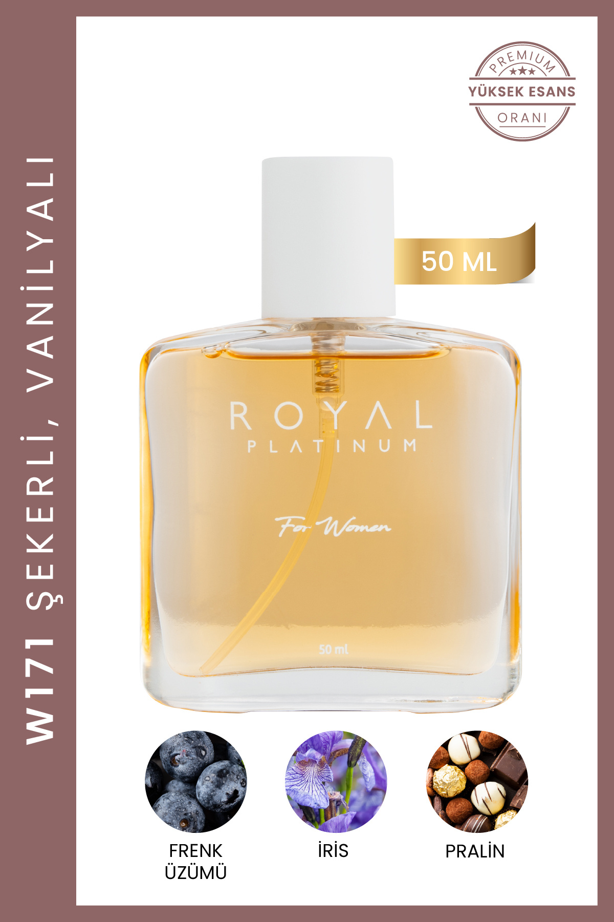 Royal Platinum Kadın Parfüm Edp 50ml Gurme - Çiçeksi - Tatlı Vanilya Meyve W171
