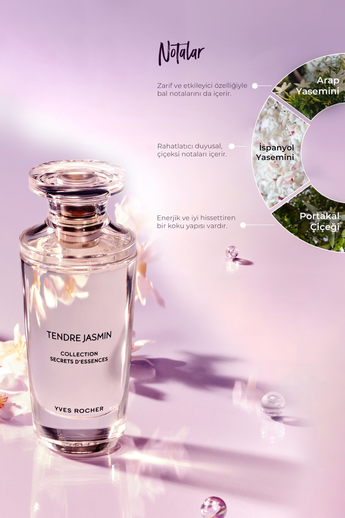 Yves Rocher Tendre Jasmin EDP- Secret d'Essence-Kadın Parfüm-Vegan-50ml - Görsel 2