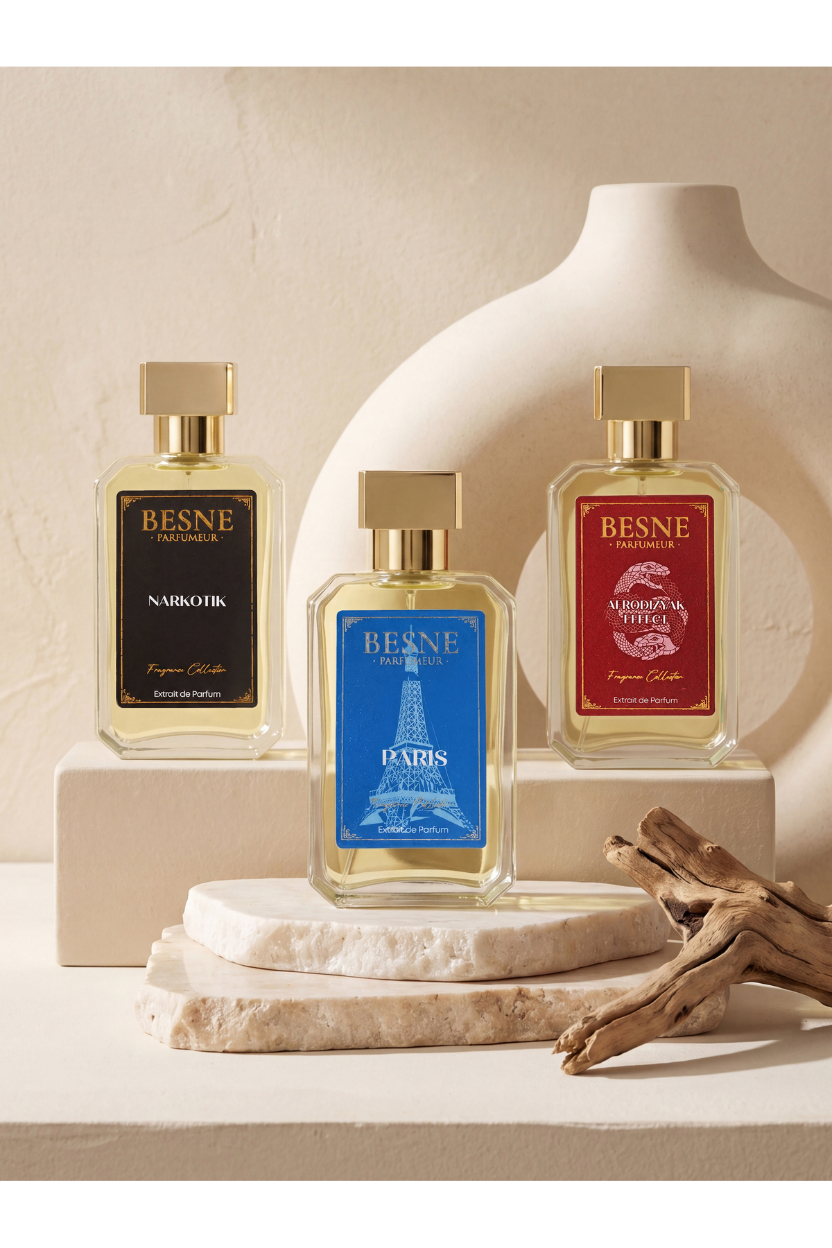 besneparfum Besne Parfüm Narkotik, Paris & afrodızyak Effect 3’lü Premium Set (Extrait De Parfum) - Görsel 2