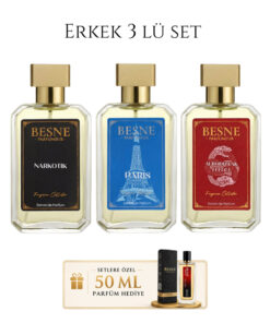 besneparfum Besne Parfüm Narkotik, Paris & afrodızyak Effect 3’lü Premium Set (Extrait De Parfum)