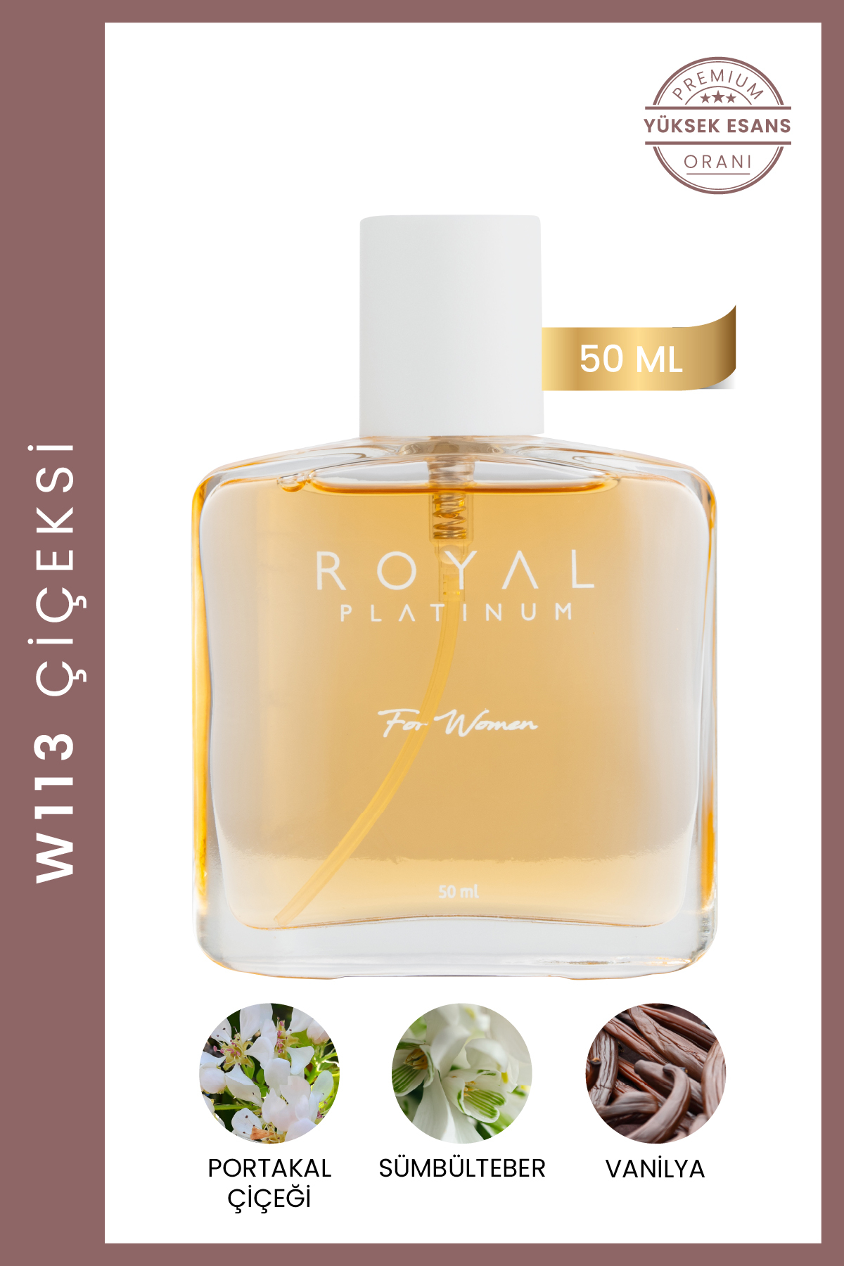 Royal Platinum W113 Kadın Parfüm Portakal Çiçeği Vanilya Yumuşak