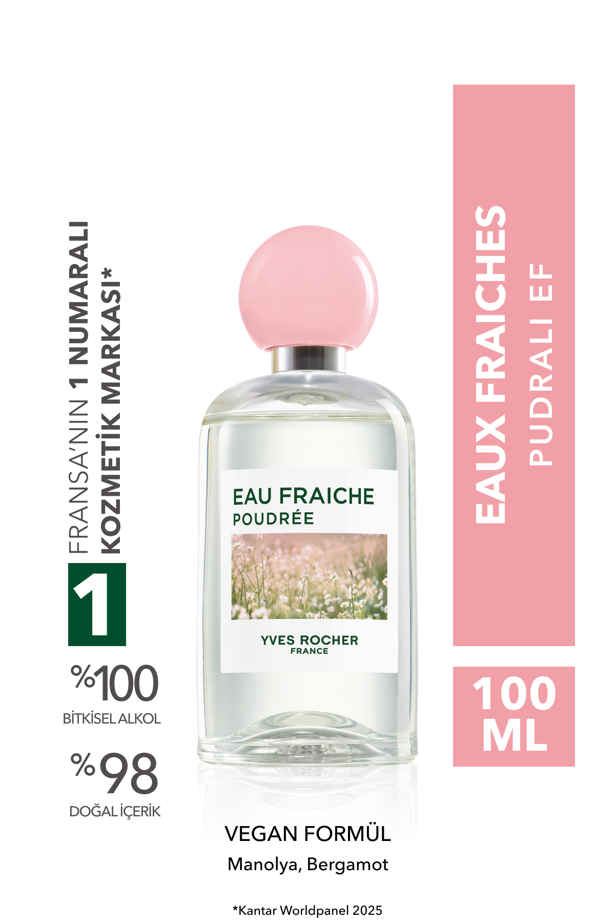 Yves Rocher Pudralı EF- Eaux Fraiches-Vegan-100ml