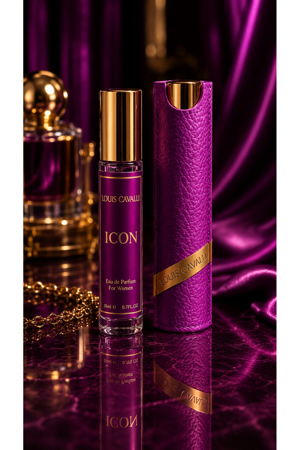 LOUIS CAVALLI ICON EDP 50 ML+22 ML WOMEN PERFUME - ÇANTALI PARFÜM SETİ - Görsel 2