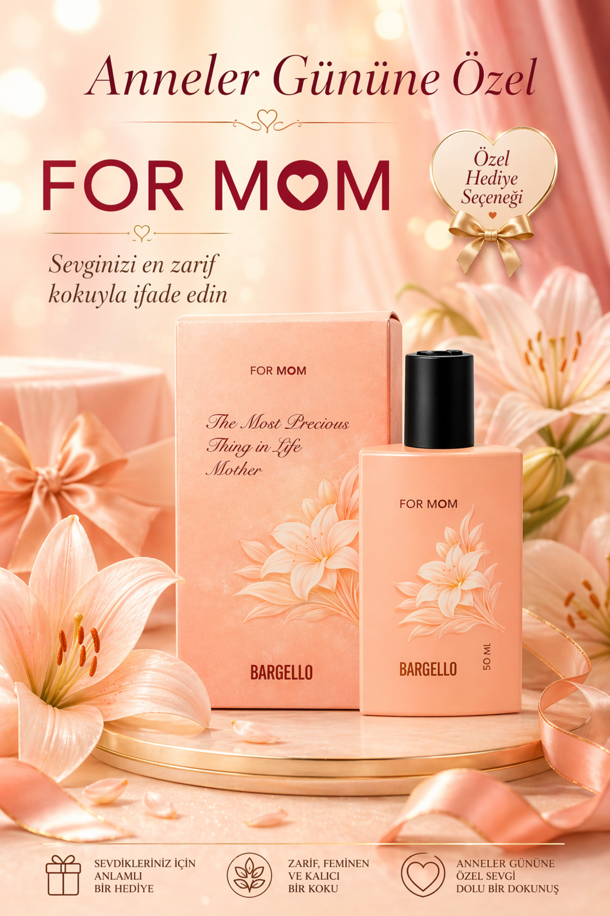 Bargello Anneler günü Parfümü For Mom 50 ML EDP - Görsel 2