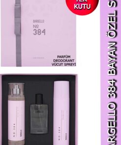 Bargello 384 Kadın Parfüm Set Floral - (PARFÜM+VÜCUT SPREYİ+DEODORANT) Özel Kutu