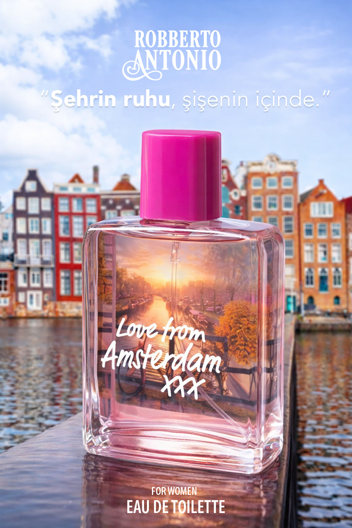 Robberto Antonio Love From Amsterdam Kadın Parfüm EDT 100 ml Bergamot Paçuli Çiçeksi - Görsel 2