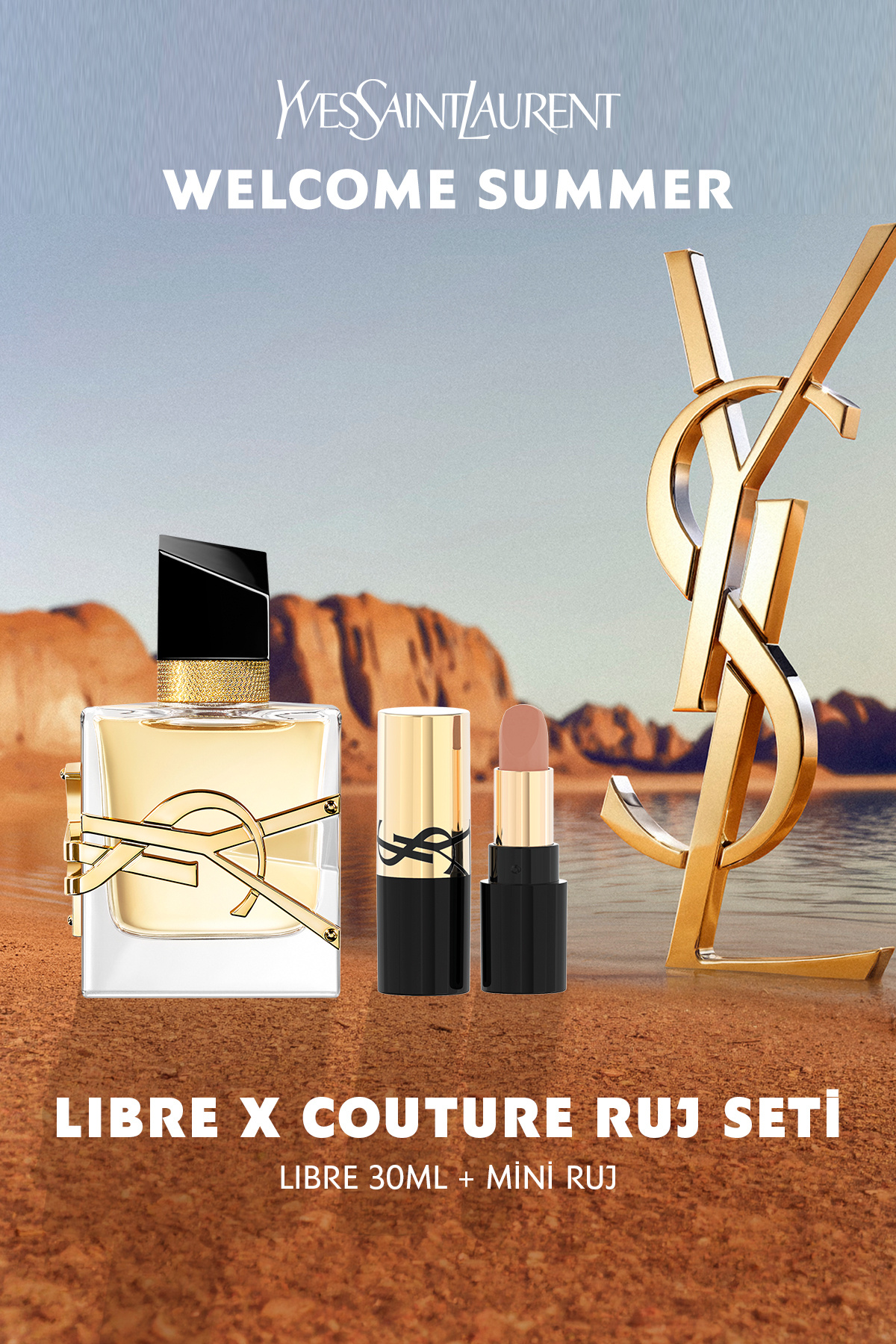 Yves Saint Laurent Libre EDP 30 ml & Rouge Pur Couture Ruj Kadın Parfüm Seti 7829999999251