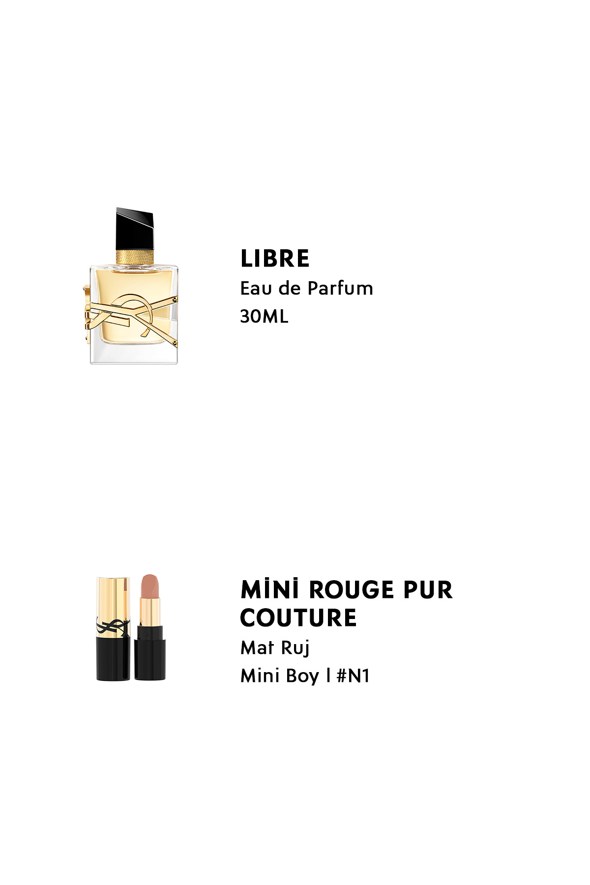 Yves Saint Laurent Libre EDP 30 ml & Rouge Pur Couture Ruj Kadın Parfüm Seti 7829999999251 - Görsel 2