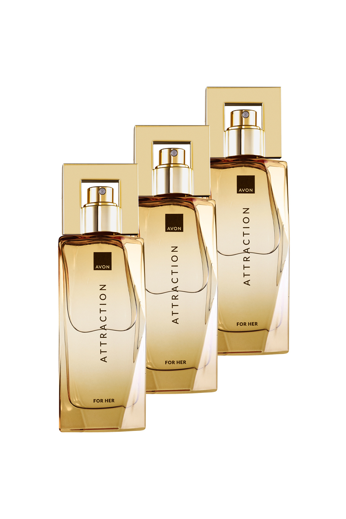 Avon Attraction Kadın Parfüm Edp 50 Ml. Üçlü Set