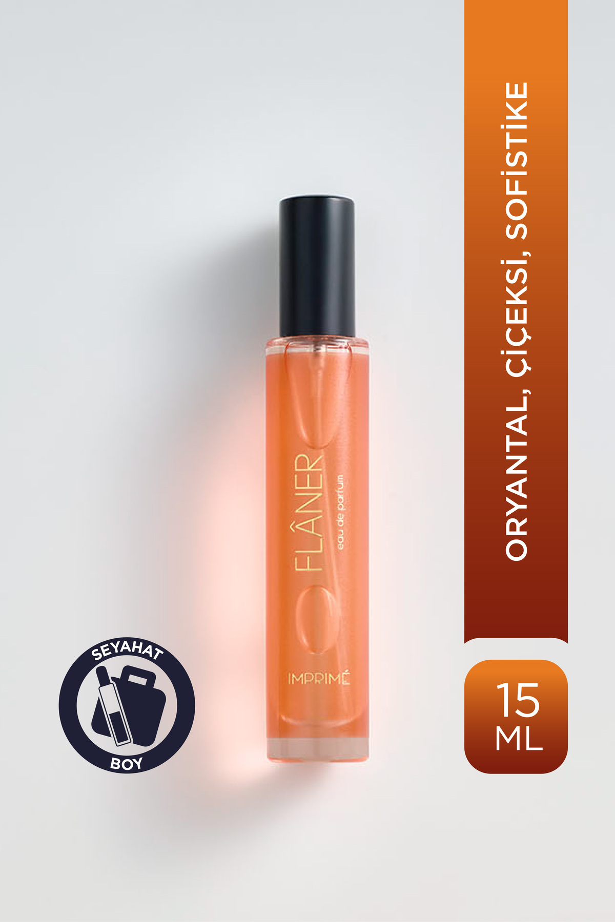 Imprime Flâner Edp 15 ml Seyahat Boy Kadın Parfümü | Oryantal, Çiçeksi | Narenciye, Safran, Adaçayı, Amber