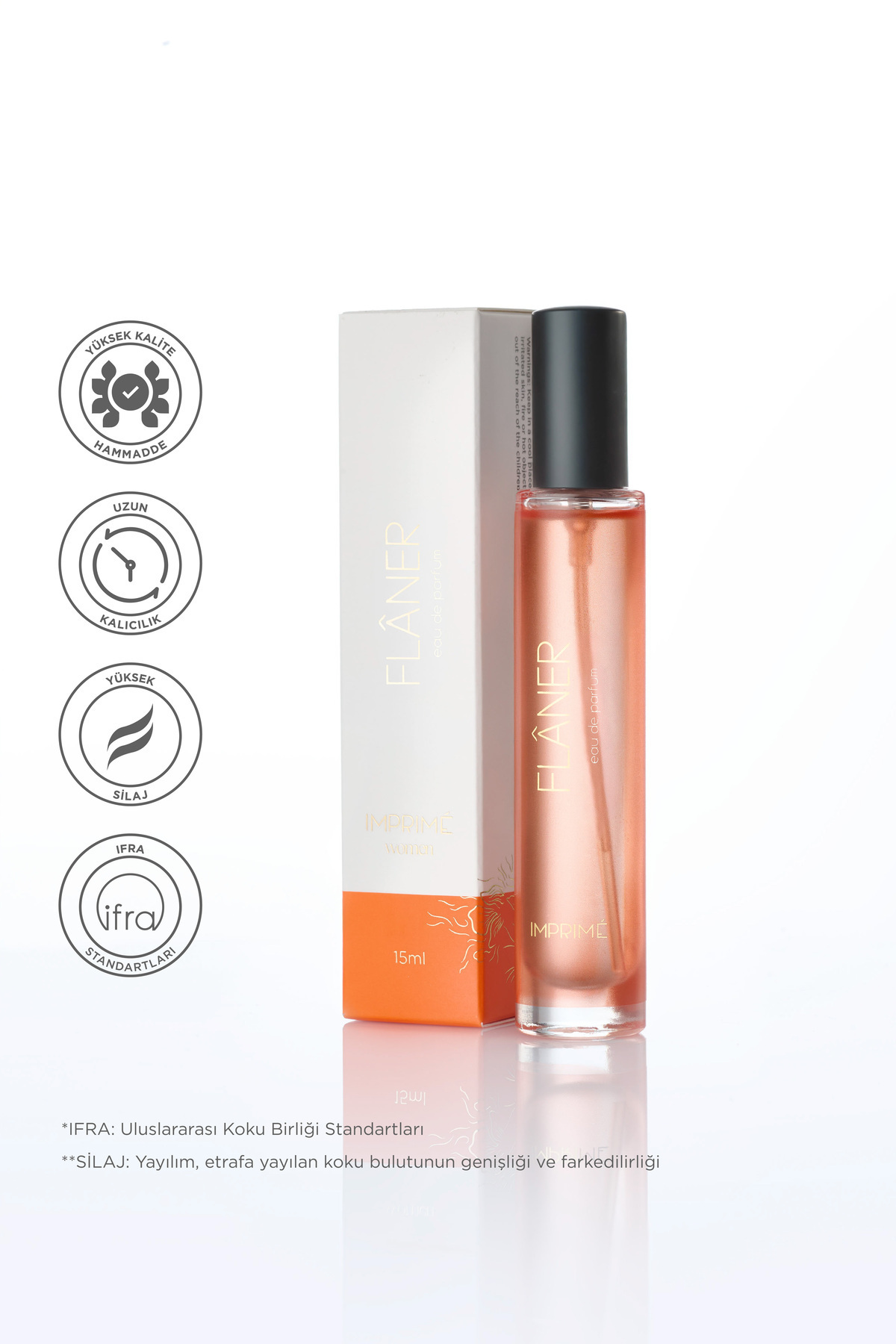Imprime Flâner Edp 15 ml Seyahat Boy Kadın Parfümü | Oryantal, Çiçeksi | Narenciye, Safran, Adaçayı, Amber - Görsel 2