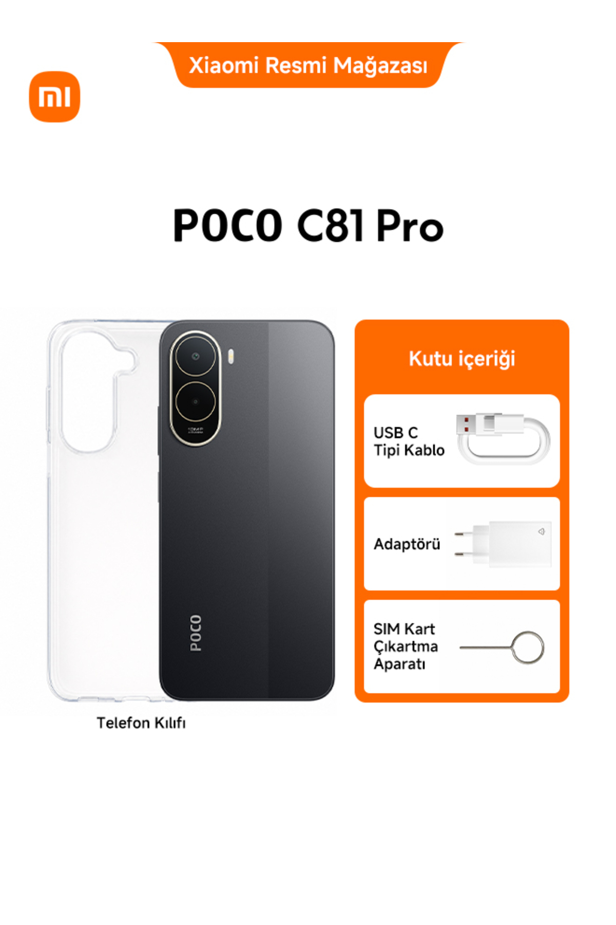 POCO C81 Pro 4GB+128GB Siyah (Xiaomi Türkiye Garantili) - Görsel 2