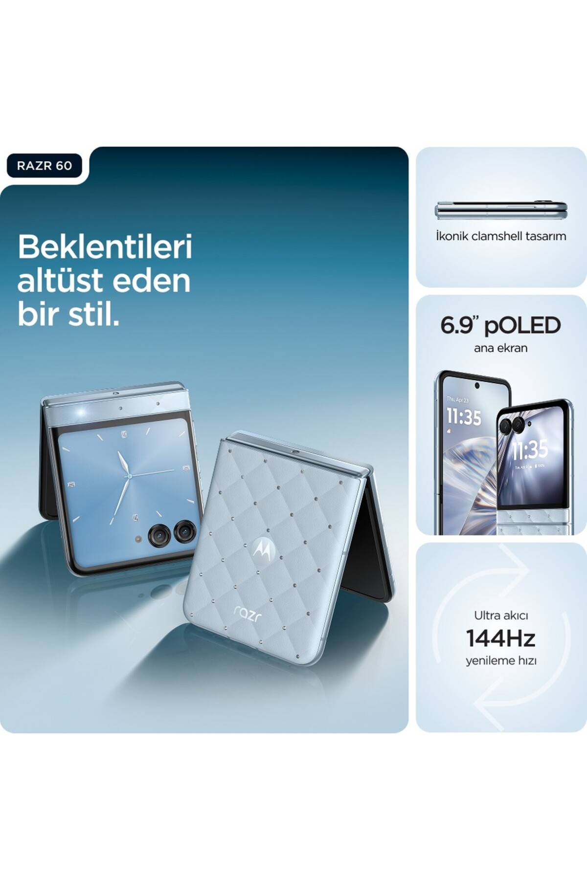 Motorola Razr 60 256 GB 8 GB Ram Özel Seri (Moto Buds Kulaklık Hediyeli) - Görsel 2