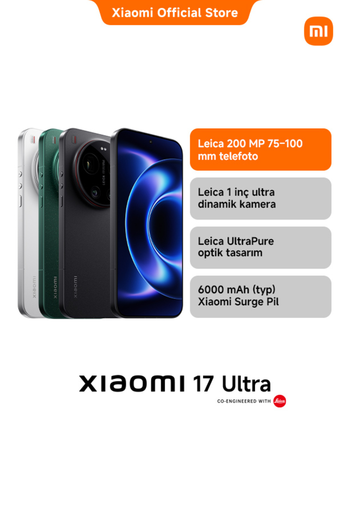 Xiaomi 17 Ultra 16G+512G Beyaz - Görsel 2