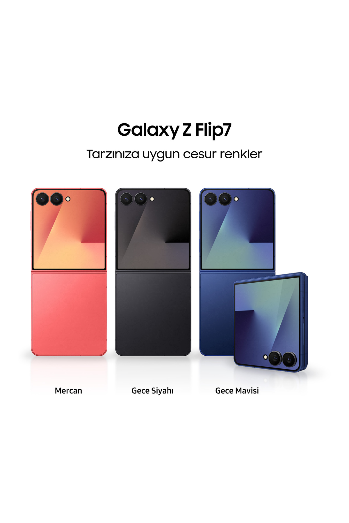 Samsung Galaxy Z Flip7 256 GB Gece Mavisi Cep Telefonu - Görsel 2