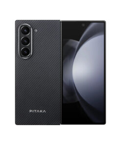 PITAKA Galaxy Z Fold 6 Kılıf Magsafe Şarj Özellikli 600D Aramid Fiber Pitaka Ultra-Slim Black-Grey Twill
