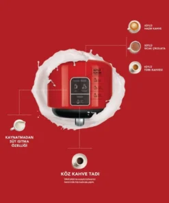 Karaca Hatır Mod Sütlü Türk Kahve Makinesi Red - Görsel 2