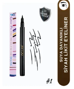 Ocean Siyah Eyeliner Likit Kalem Eyeliner Suya Dayanıklı Yoğun Pigmentli