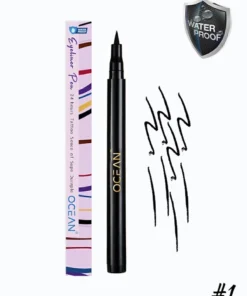 Ocean Siyah Eyeliner Likit Kalem Eyeliner Suya Dayanıklı Yoğun Pigmentli - Görsel 3