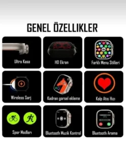 EMİN ENSAR HOME Pro Ultra 2027 IOS&Android Uyumlu Akıllı Saat (Ekstra Kordon Hediyeli) - Görsel 2